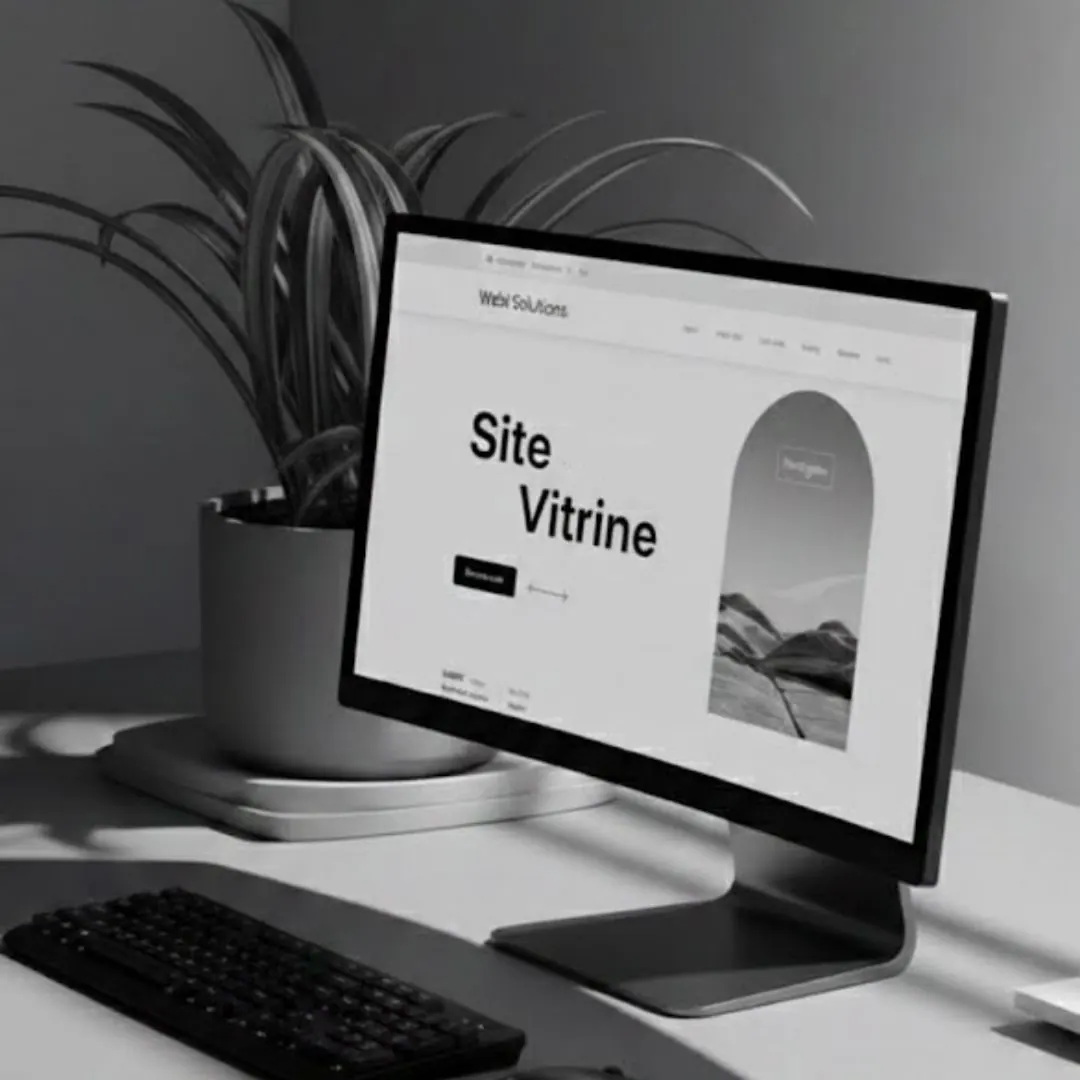Site vitrine tunisien conçu par WEBI, vu sur ordinateur