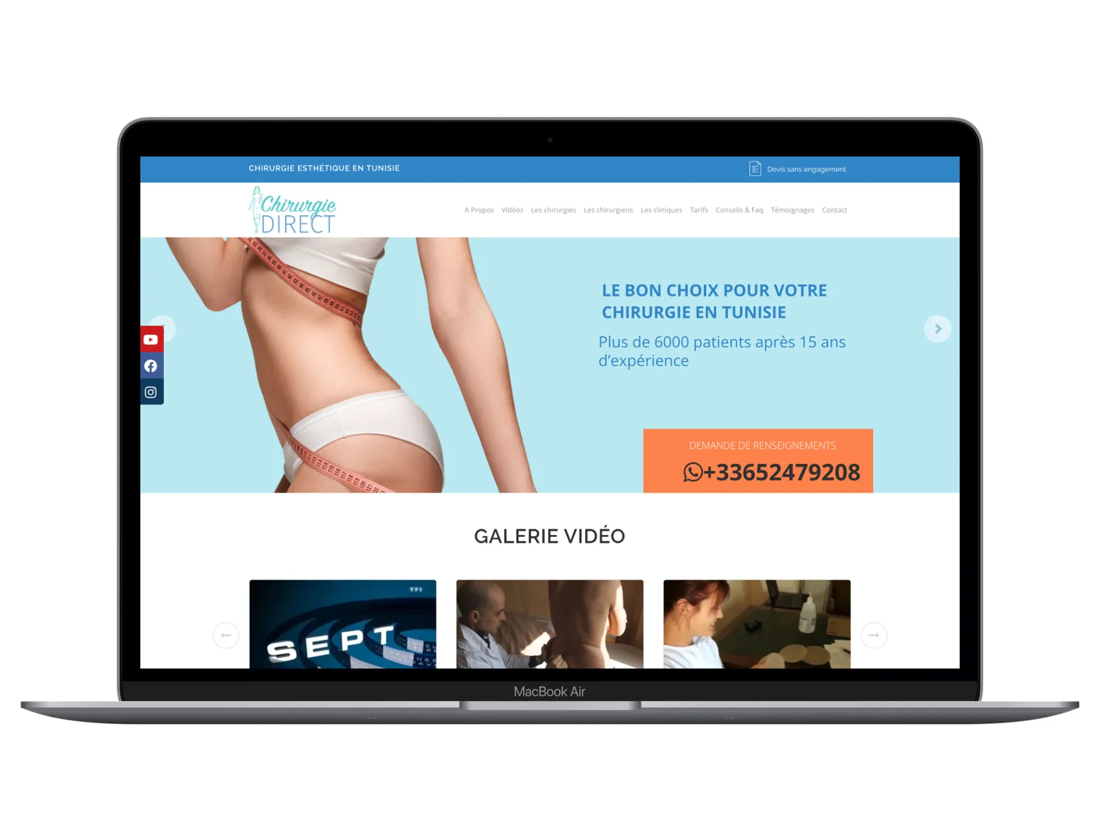 Chirurgie Direct, مواقع إلكترونية