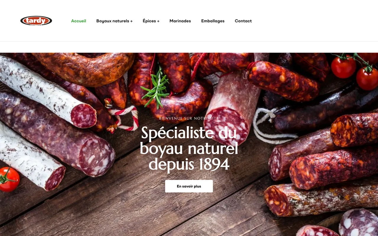 Casing Tardy, site réalisé par WEBI