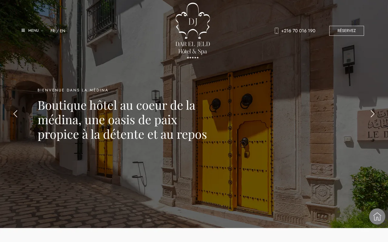 Dar El Jeld, site réalisé par WEBI